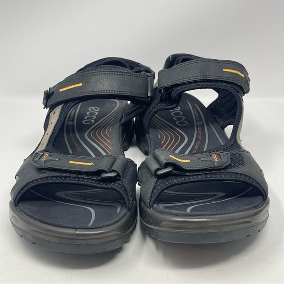 Ecco Yucatan Receptor Sandals Mens 11 - 11.5 EU 45 Black Brown Hiking Sport FLAW - Picture 9 of 15